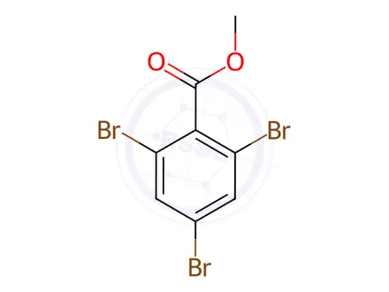 Chemical structure of 2,4,6-Bribromobenzoic acid methyl ester