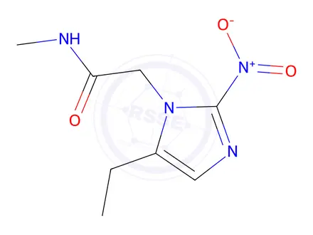 Chemical structure of 5-Ethyl-N-methyl-2-nitro-1H-imidazole-1-acetamide