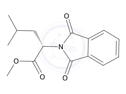 Chemical structure of methyl (2S)-2-(1,3-dioxoisoindol-2-yl)-4-methylpentanoate