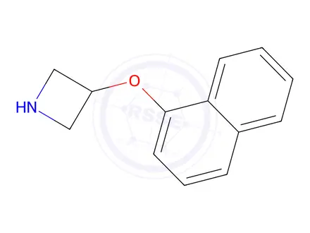 Chemical structure of Azetidine, 3-(1-naphthalenyloxy)-, hydrochloride (1:1)