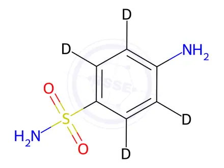 Chemical structure of Sulfanilamide-[D4]