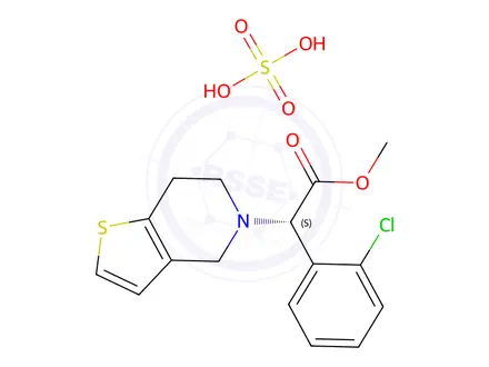 Chemical structure of Clopidogrel bisulfate