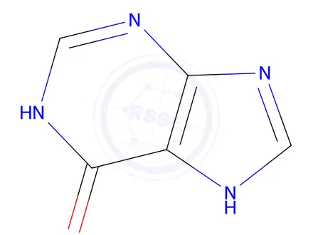 Chemical structure of 6-Hydroxypurine