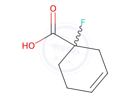 Chemical structure of 1-fluorocyclohex-3-ene-1-carboxylic acid