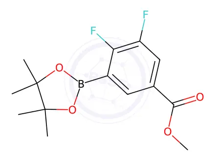 Chemical structure of Methyl 3,4-difluoro-5-(4,4,5,5-tetramethyl-1,3,2-dioxaborolan-2-yl)benzoate