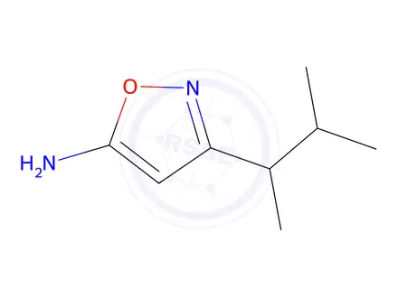 Chemical structure of 3-(3-methylbutan-2-yl)-1,2-oxazol-5-amine