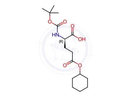 Chemical structure of Boc-D-Glu(OcHex)-OH