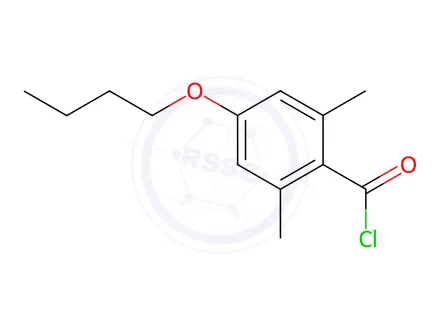 Chemical structure of 4-Butoxy-2,6-dimethylbenzoyl chloride