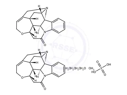 Chemical structure of Strychnine Sulfate Pentahydrate