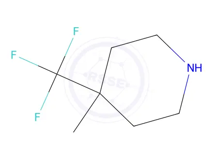 Chemical structure of 4-Methyl-4-(trifluoromethyl)piperidine