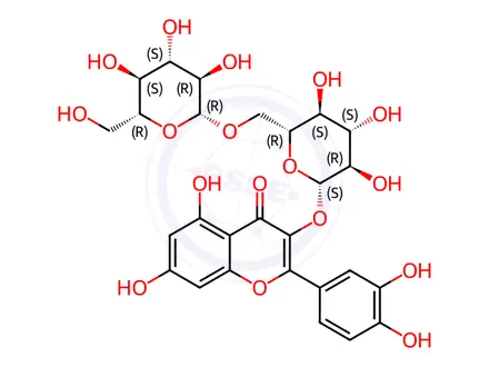 Chemical structure of Quercetin 3-gentiobioside