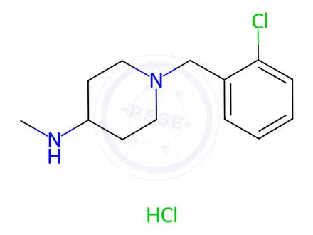 Chemical structure of 1-(2-Chlorobenzyl)-N-methylpiperidin-4-amine hydrochloride