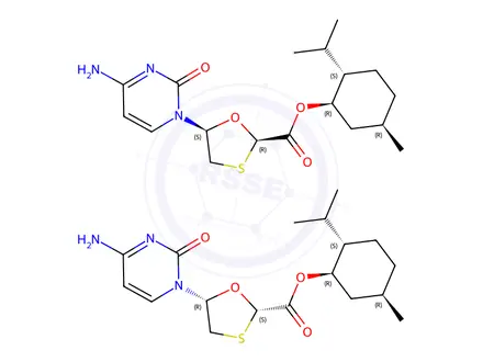 Chemical structure of rac-cis-Lamivudine Acid (1R,2S,5R)-5-Methyl-2-isopropylcyclohexyl Ester