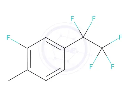 Chemical structure of 2-Fluoro-1-methyl-4-(1,1,2,2,2-pentafluorethyl)-benzene