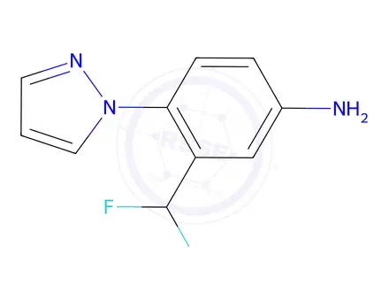 Chemical structure of 3-(Difluoromethyl)-4-(1H-pyrazol-1-yl)aniline