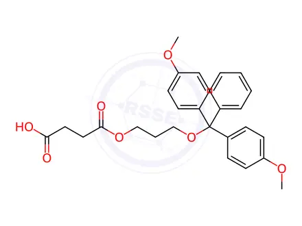 Chemical structure of 1-O-(4,4'-Dimethoxytrityl)-3-O-succinyl-l,3-propanediol