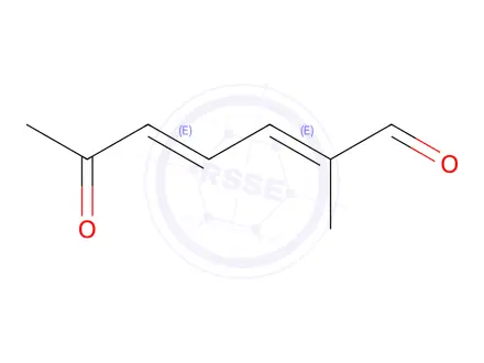 Chemical structure of (2E,4E)-2-Methyl-6-oxohepta-2,4-dienal