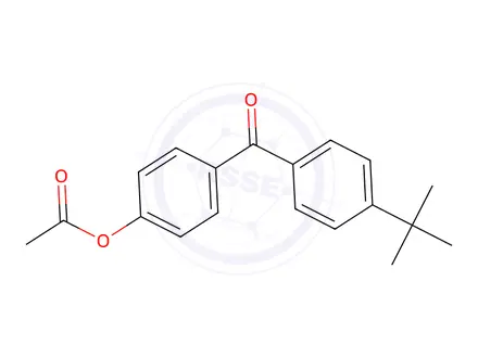 Chemical structure of 4-(4-(Tert-butyl)benzoyl)phenyl acetate