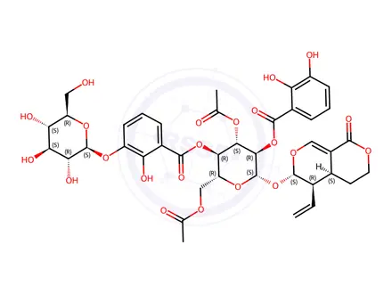 Chemical structure of Macrophylloside A (gentiana)