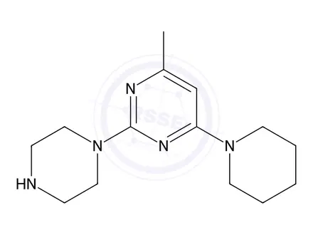 Chemical structure of 4-Methyl-2-(piperazin-1-yl)-6-(piperidin-1-yl)pyrimidine