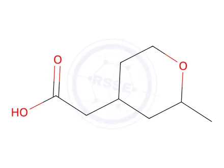 Chemical structure of 2-(2-Methyltetrahydro-2H-pyran-4-yl)acetic acid
