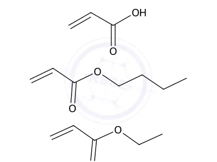Chemical structure of 2-Propenoic acid, polymer with butyl 2-propenoate and ethyl 2-propenoate