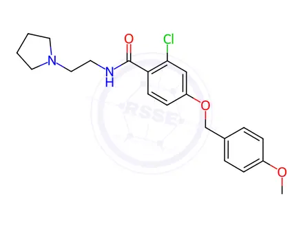 Chemical structure of Benzamide, 2-chloro-4-[(4-methoxyphenyl)methoxy]-N-[2-(1-pyrrolidinyl)ethyl]-
