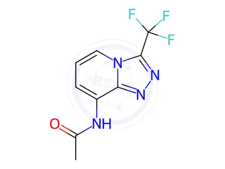 Chemical structure of N-(3-(trifluoromethyl)-[1,2,4]triazolo[4,3-a]pyridin-8-yl)acetamide