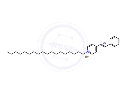 Chemical structure of (E)-1-Octadecyl-4-styrylpyridin-1-ium bromide