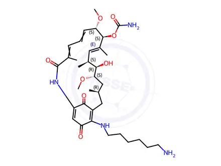 Chemical structure of Aminohexylgeldanamycin