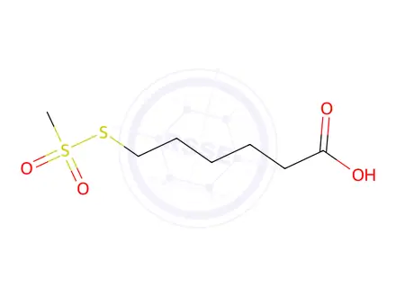 Chemical structure of 6-[(Methylsulfonyl)thio]hexanoic Acid