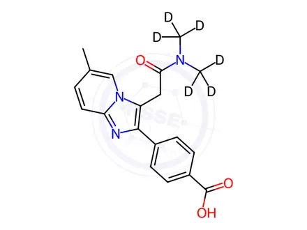 Chemical structure of Zolpidem-d6 Phenyl-4-carboxylic Acid