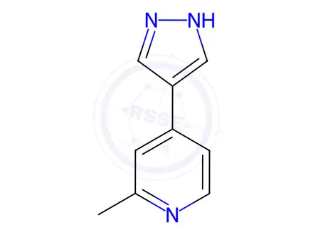 Chemical structure of 2-Methyl-4-(1H-pyrazol-4-yl)pyridine
