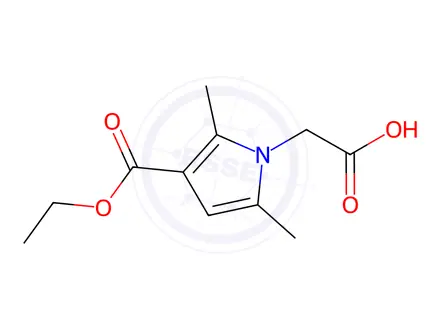 Chemical structure of [3-(Ethoxycarbonyl)-2,5-dimethyl-1H-pyrrol-1-yl]-acetic acid