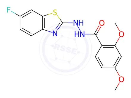 Chemical structure of N'-(6-Fluorobenzo[d]thiazol-2-yl)-2,4-dimethoxybenzohydrazide