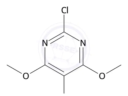 Chemical structure of 2-Chloro-4,6-dimethoxy-5-nitropyrimidine