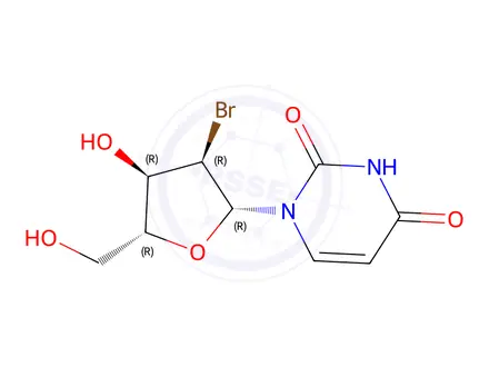 Chemical structure of 2'-Bromo-2'-deoxyuridine-82Br