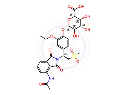 Chemical structure of O-Desmethyl Apremilast Glucuronide