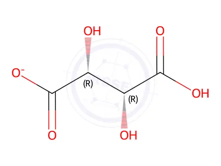 Chemical structure of Sodium Bitartrate Monohydrate