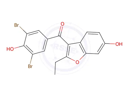 Chemical structure of 6-Hydroxy Benzbromarone-d5