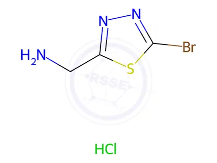 Chemical structure of (5-BROMO-1,3,4-THIADIAZOL-2-YL)METHANAMINE HCL