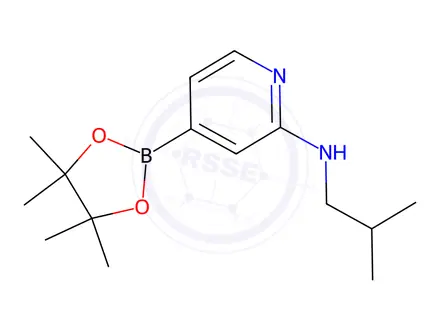 Chemical structure of N-Isobutyl-4-(4,4,5,5-tetramethyl-1,3,2-dioxaborolan-2-yl)pyridin-2-amine