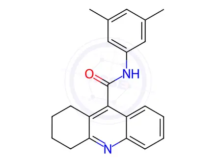 Chemical structure of N-(3,5-Dimethylphenyl)-1,2,3,4-tetrahydroacridine-9-carboxamide