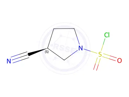 Chemical structure of (S)-3-Cyanopyrrolidine-1-sulfonyl chloride