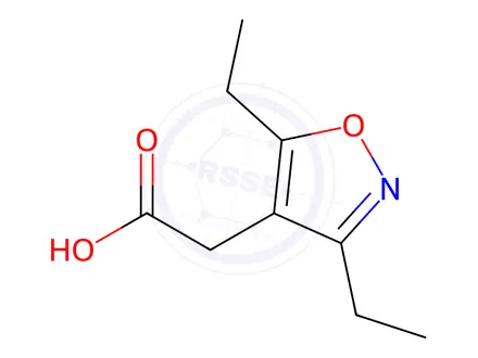 Chemical structure of 2-(Diethyl-1,2-oxazol-4-yl)acetic acid