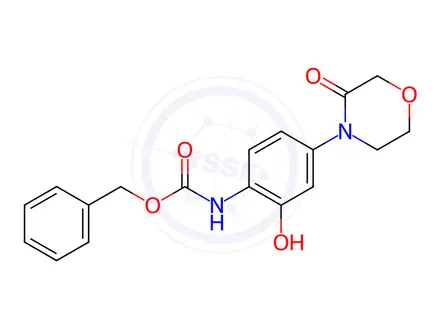 Chemical structure of Carbamic acid, N-[2-hydroxy-4-(3-oxo-4-morpholinyl)phenyl]-, phenylmethyl ester