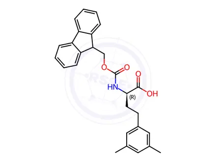 Chemical structure of Fmoc-3,5-dimethyl-D-homophenylalanine