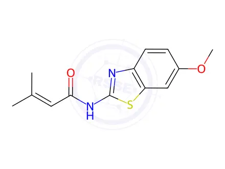 Chemical structure of N-(6-Methoxybenzo[d]thiazol-2-yl)-3-methylbut-2-enamide