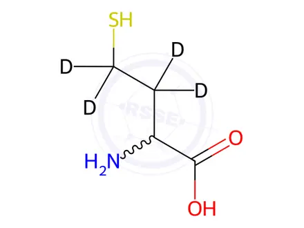 Chemical structure of DL-Homocysteine-[D4]