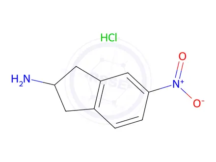Chemical structure of 2-Amino-5-nitroindane Hydrochloride